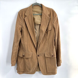 Vtg Lee Blazer Mens 42L Brown Corduroy Western Sport Coat Jacket USA